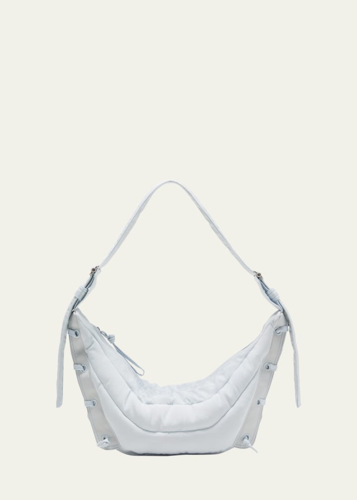Nylon crescent-shaped shoulder bag